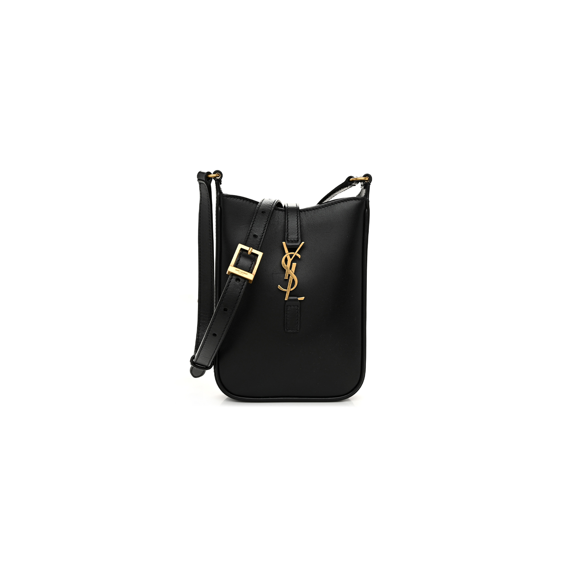 YSL MINI LE 5 À 7 VERTICAL HOBO BLACK 7352142R20W (18*13.5*3.5cm)